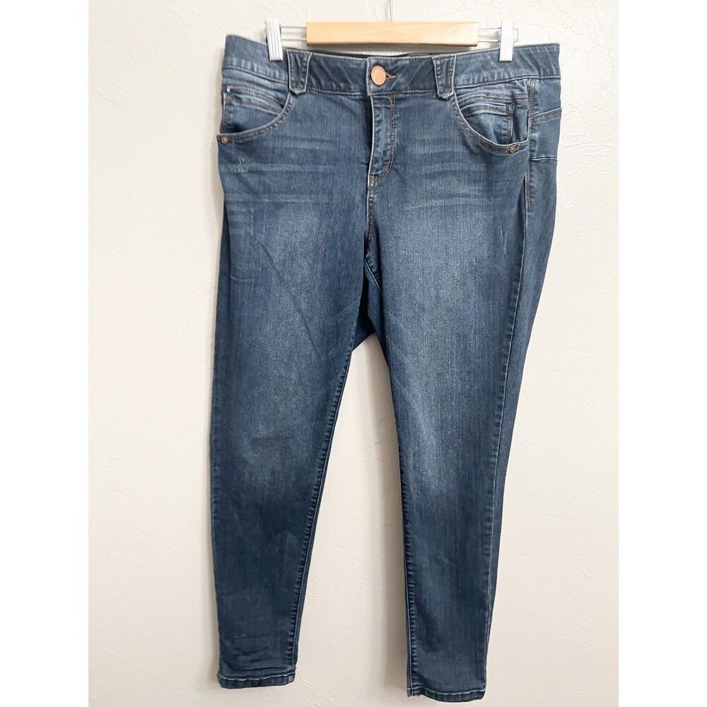 Democracy "Ab" technology Women's High Rise Vintage Skinny Comfort Waist Size 16